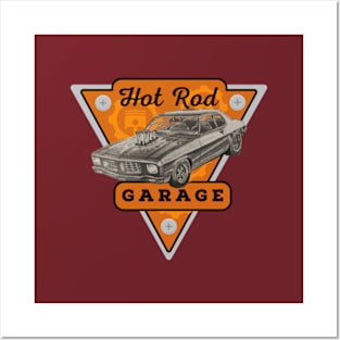 hot rod garage Posters and Art